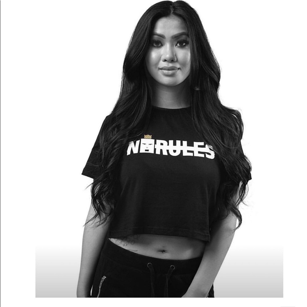 No Rules Crop Top T Shirt 100% Cotton